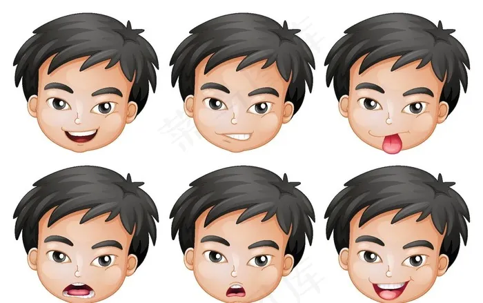 人物表情设计图片eps,ai矢量模版下载