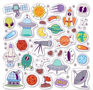 卡通宇宙插画图片