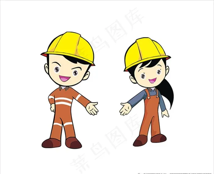 安全帽工人图片cdr矢量模版下载