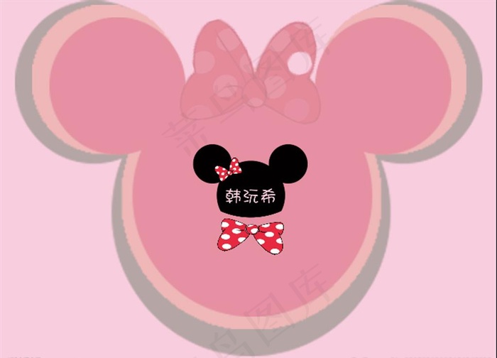 米老鼠生日背景喷绘图片