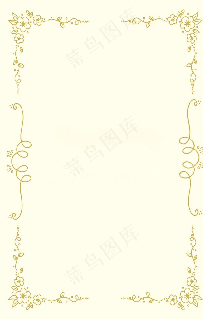 金色欧式边框背景图片psd模版下载