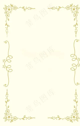 金色欧式边框背景图片