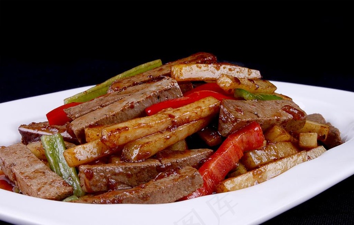 羊肝土豆条图片