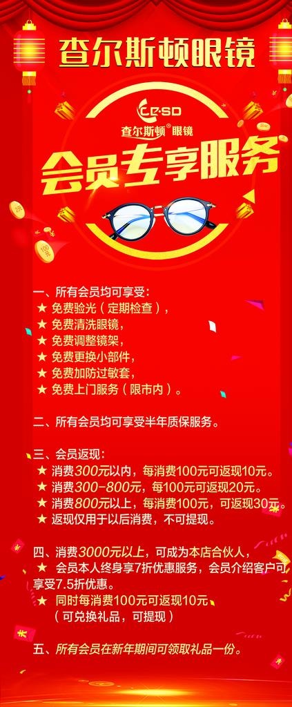 眼镜展架图片(2362X5316(DPI:100))psd模版下载