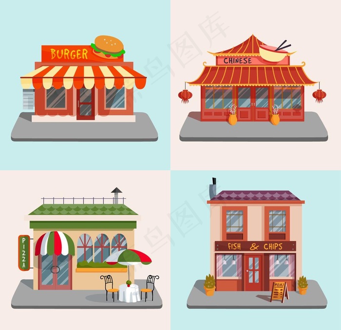 国际餐厅建筑图片