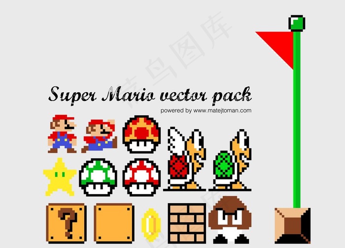 超级玛丽游戏元素图片