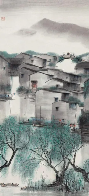 中式山水风景画图片 中式山水风景画图片