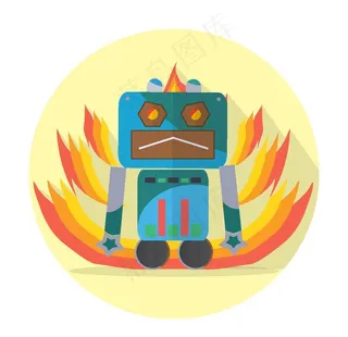 卡通机器人图片