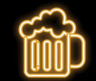 啤酒霓虹灯图片