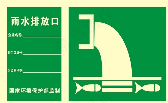 雨水排放口标识标志图片