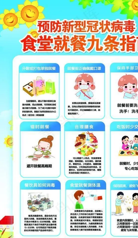 学校食堂就餐防疫图片(3543X5315(DPI:300))psd模版下载