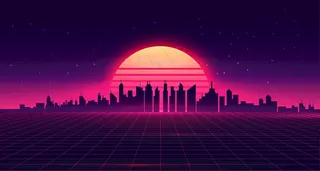 科幻未来城市插画设计图片