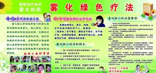 雾化绿色疗法展板图片