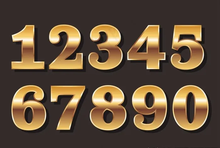 金色数字图片cdr矢量模版下载