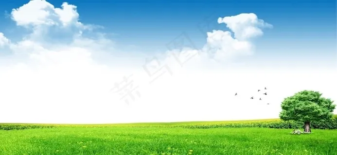 蓝天白云草地图片 蓝天白云草地图片
