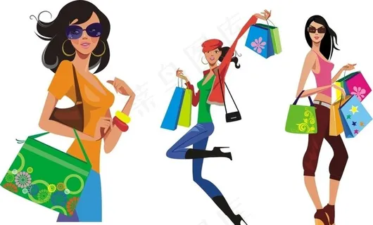购物美女图片