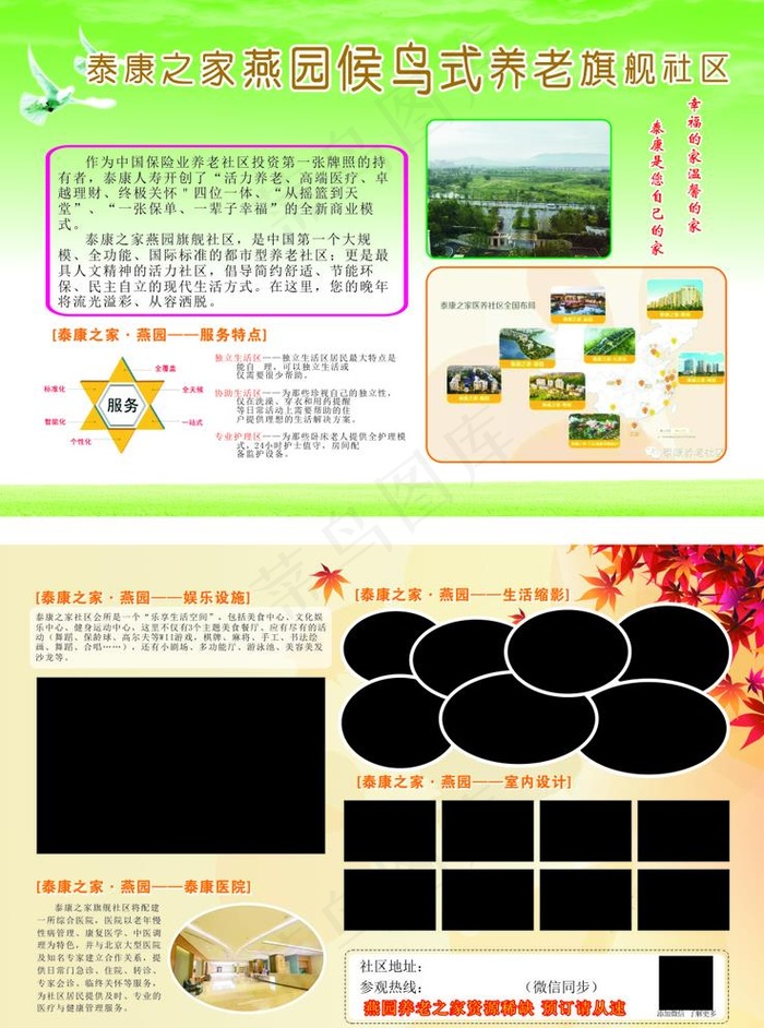 养老院宣传单图片