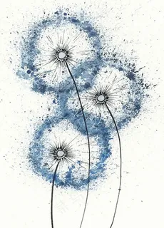 蓝色蒲公英图片