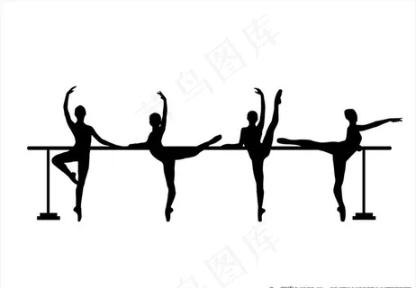 跳舞舞蹈人物剪影图片