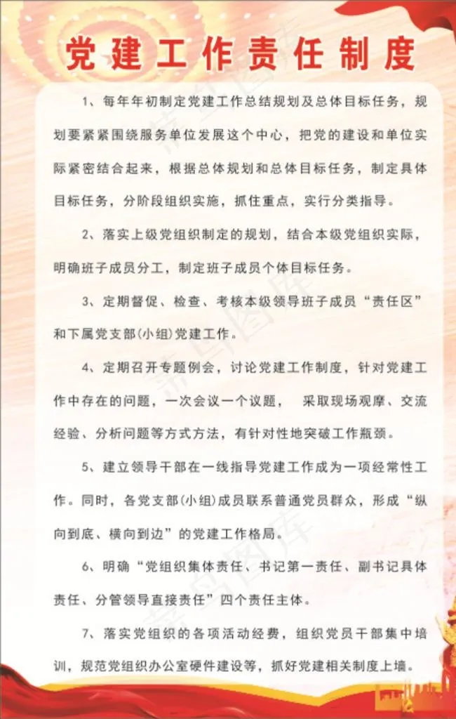 制度  党建制度图片(210X297)cdr矢量模版下载