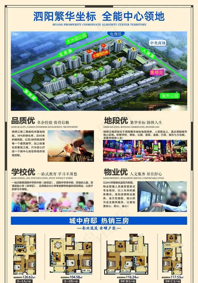 地产单页图片(3366X4961(DPI:300))psd模版下载