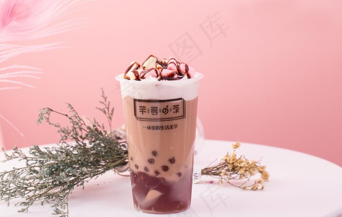 巧克力棉花糖奶茶图片