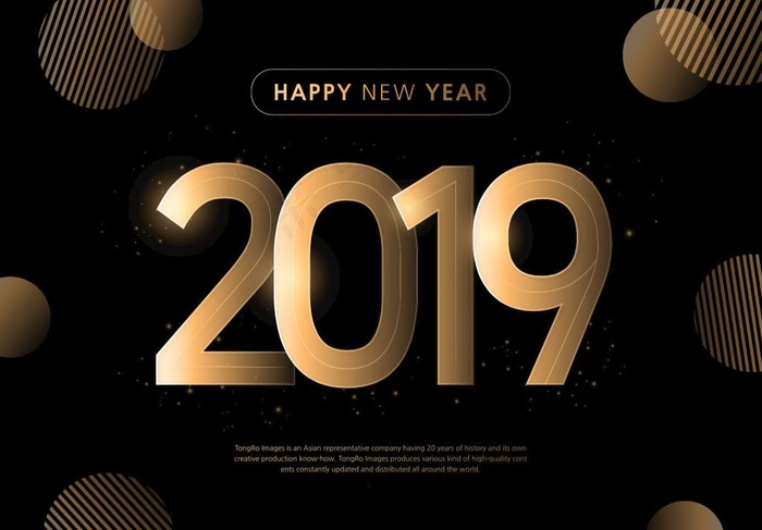 2019渐变金色创意海报图片