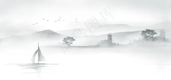 山水国风古风背景海报素材图片 山水国风古风背景海报素材图片