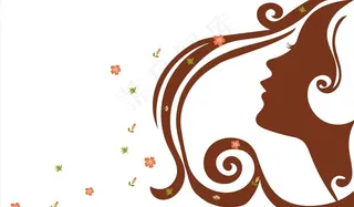 美发标志标识背景海报素材图片