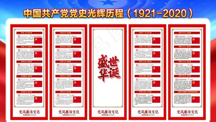 中国共产党历史光辉岁月图片(10866X6496(DPI:150))psd模版下载