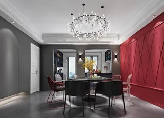 现代简约餐厅效果图3D模型图片