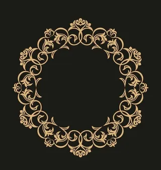 圆形古典花边图片