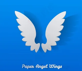 纸天使翅膀图片