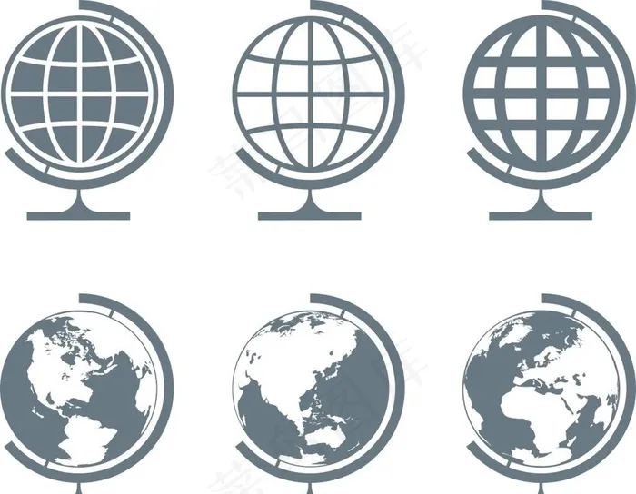 地球仪图片cdr矢量模版下载