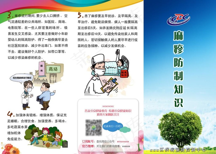 麻疹防制知识图片(3437X2550(DPI:300))psd模版下载