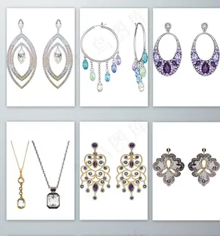 珠宝耳环钻石PNG免抠素材图片