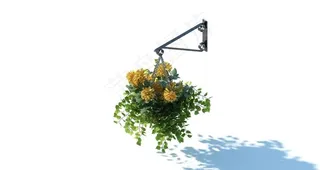 花篮 花模型图片