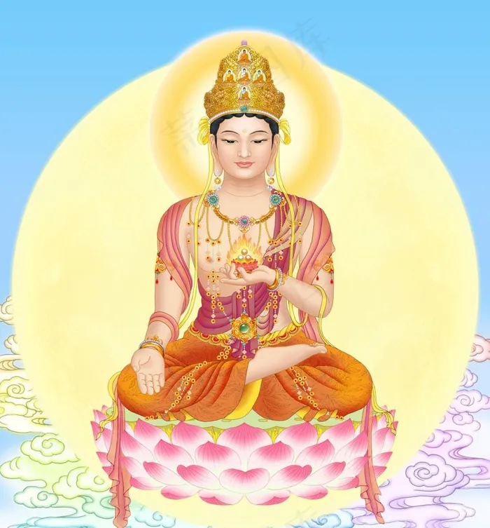 虚空藏菩萨图片(5315X5906(DPI:300))psd模版下载