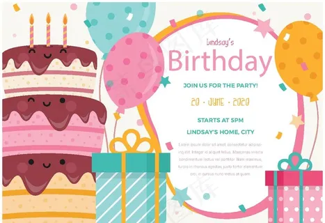 卡通邀请函图片