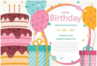 卡通邀请函图片