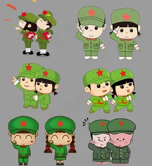 卡通军人图片
