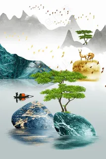 山水装饰画图片 山水装饰画图片