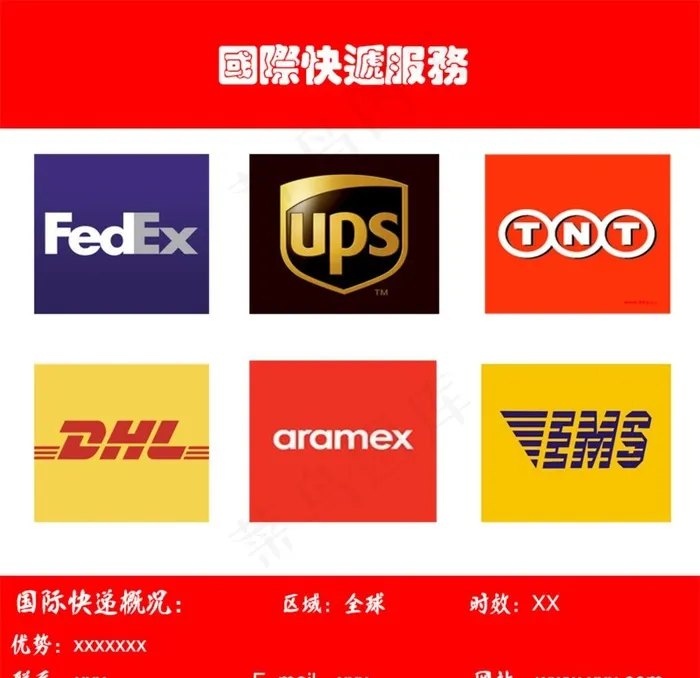国际快递图片psd模版下载