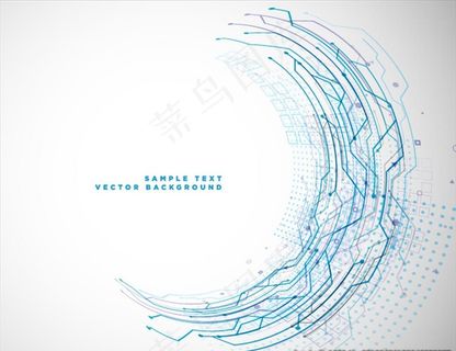 蓝白色线条科技背景图片