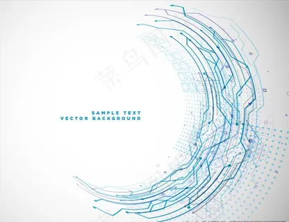 蓝白色线条科技背景图片