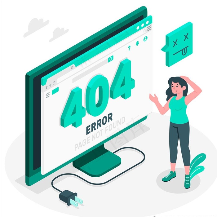 404网页错误图片ai矢量模版下载