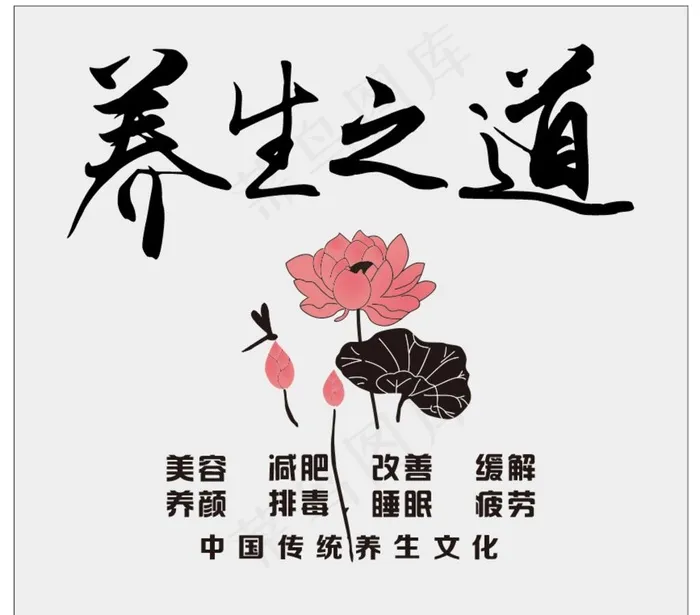 养生之道图片cdr矢量模版下载