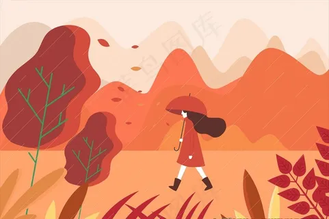 卡通秋天背景图片 卡通秋天背景图片