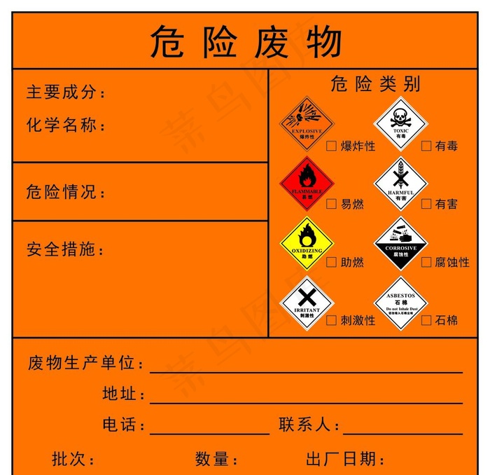 危险物品图片ai矢量模版下载