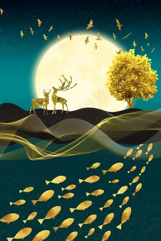 轻奢装饰画图片